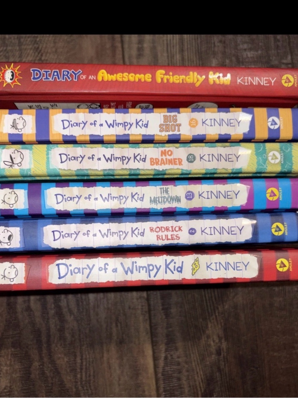 Diary Of A Wimpy Kid Lot 6 Jeff Kinney Rodrick Rules, Meltdown , No Brainer,